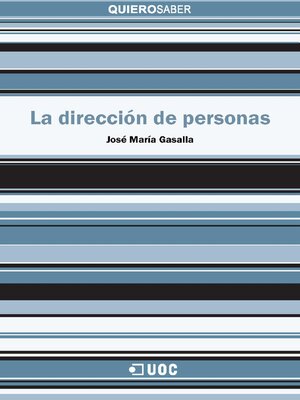 cover image of La dirección de personas